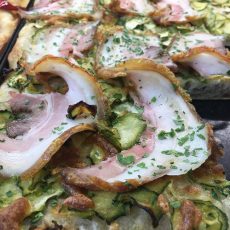 pizza zucchine e pancetta